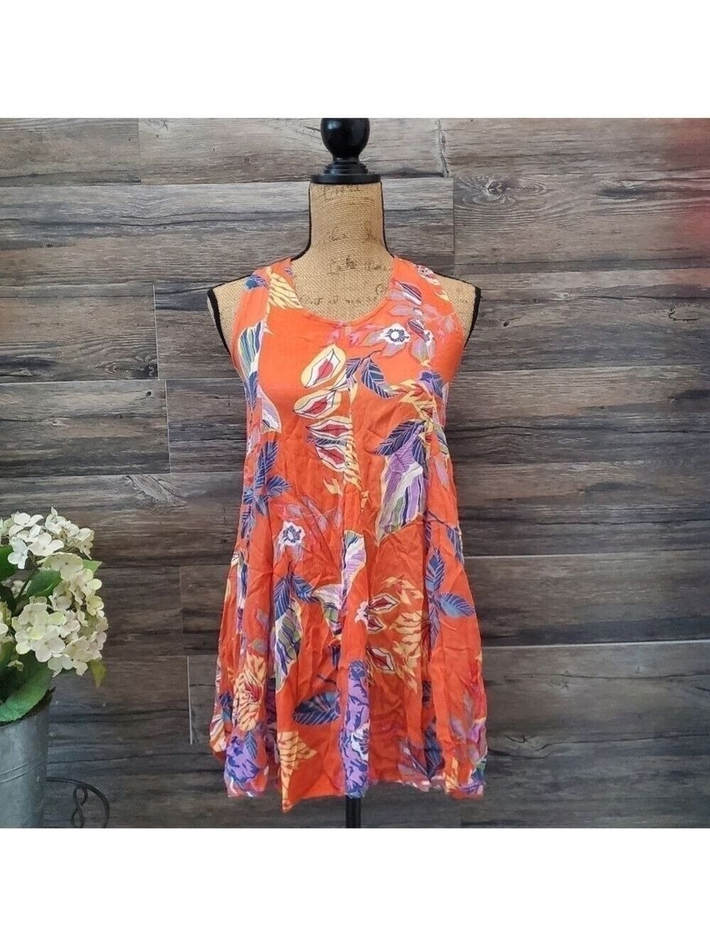 Ingear Resort Hawaiian Floral Swimsuit Coverup Dress